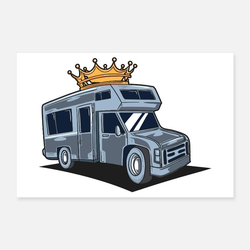 Trailer - Camper - Caravan Recreation Vehicle - RV Poster 24" x 16" (60x40 cm)