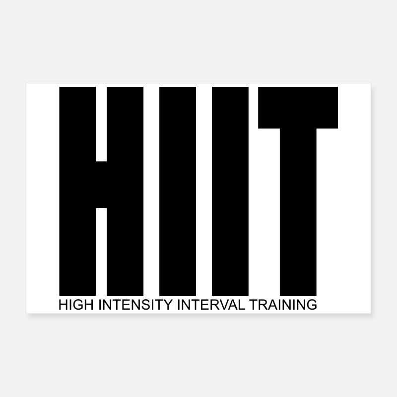 HIIT (High Intensity Interval Training) shirt Poster 24" x 16" (60x40 cm)