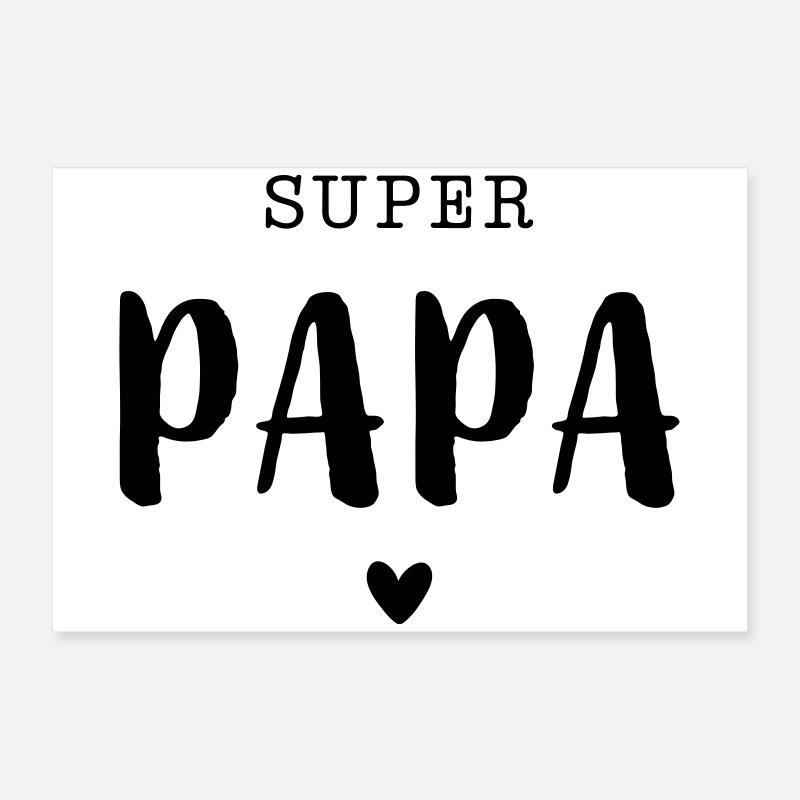 Super Dad with Heart Poster 24" x 16" (60x40 cm)