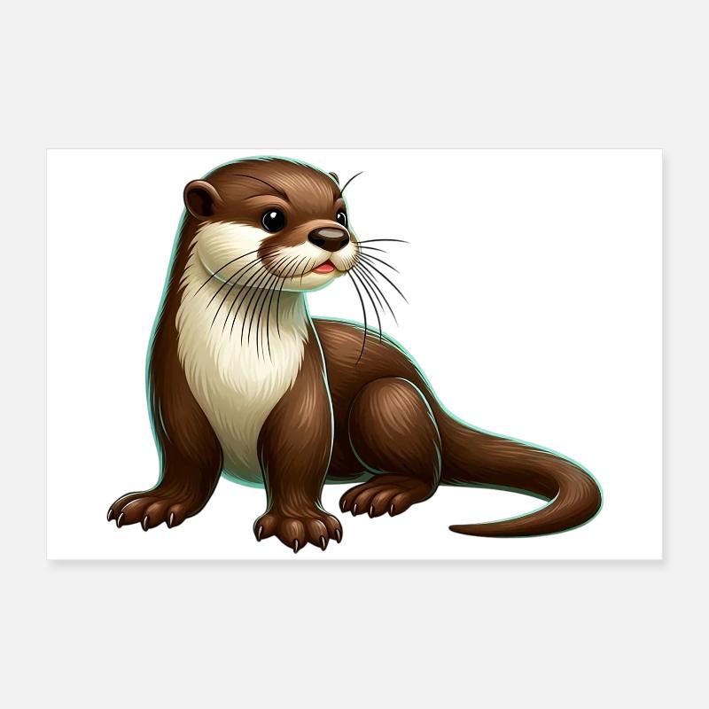 Loutre Poster 60 x 40 cm