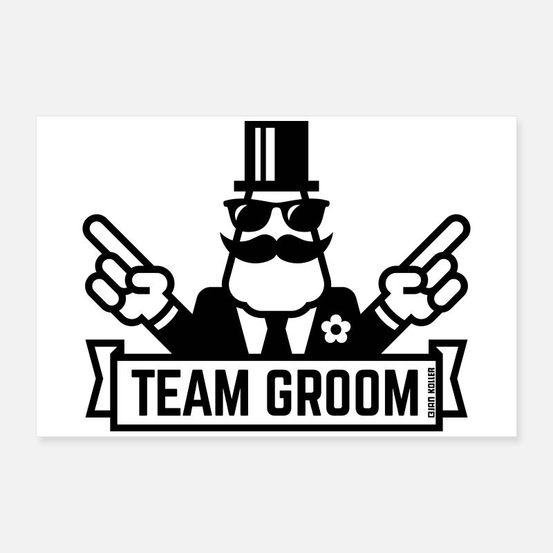 Team Bräutigam (Pointing Junggesellenabschied Junggesellenabschied 1C) Poster 60x40 cm