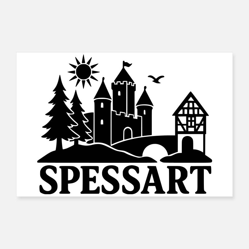 Spessart Silhouette Poster 60 x 40 cm