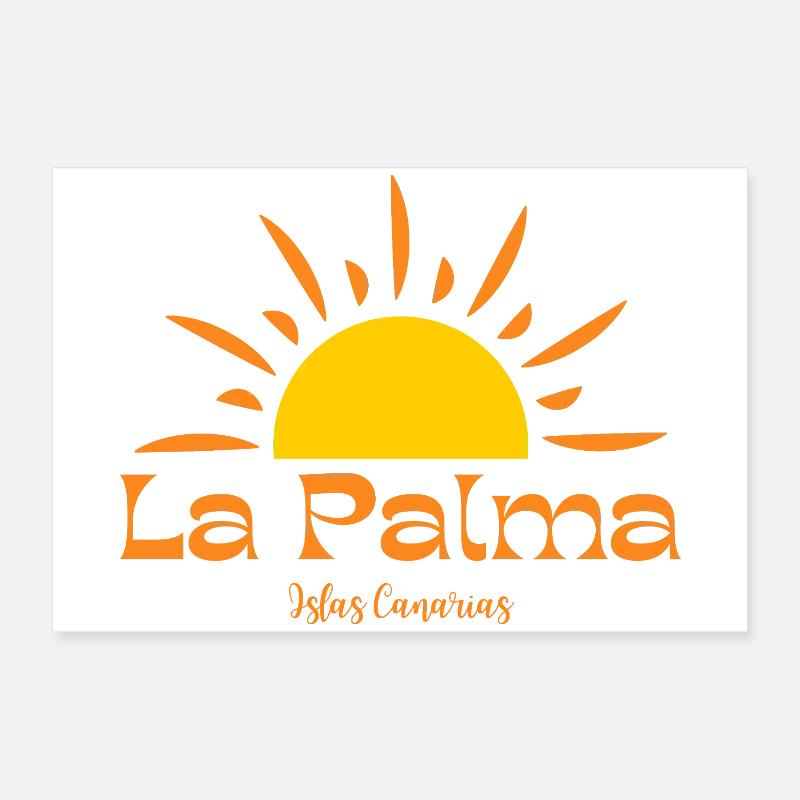 La Palma Sunset Sunburst  Poster 24" x 16" (60x40 cm)