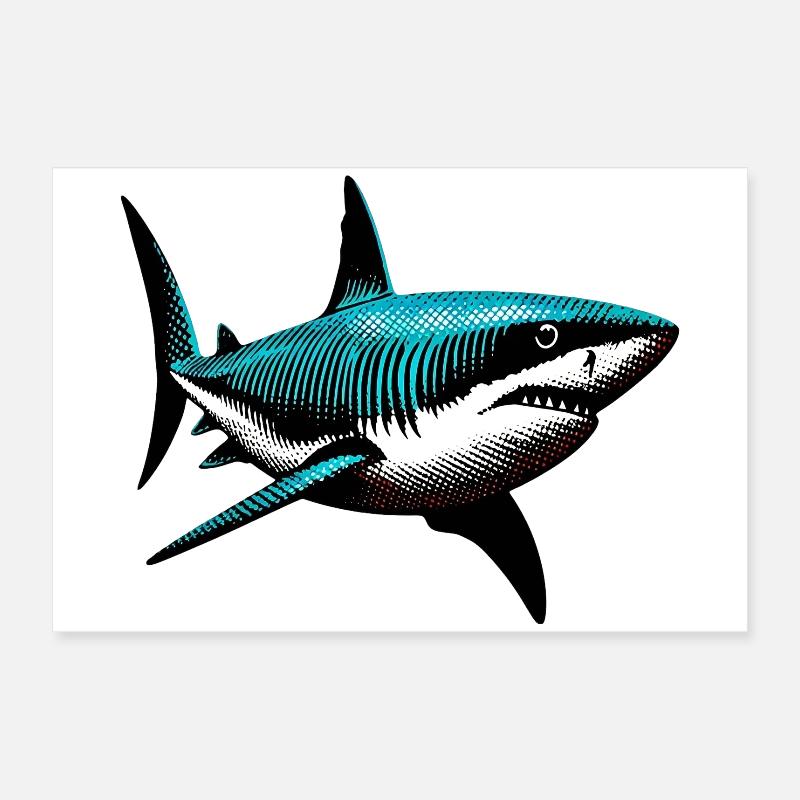 Requin Poster 60 x 40 cm