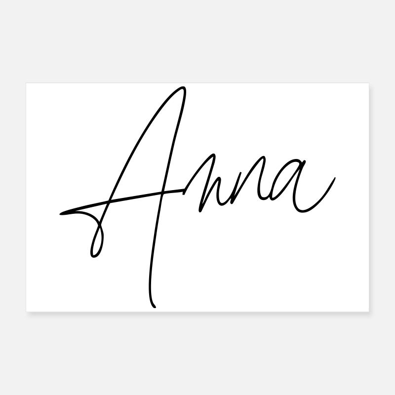 Anna / Conception de l’écriture manuscrite Poster 60 x 40 cm