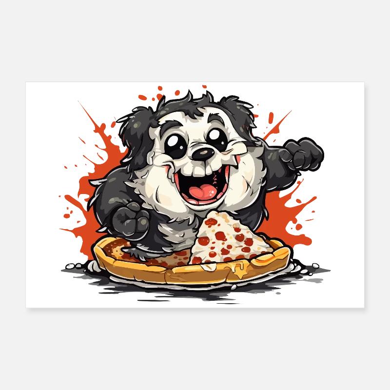 Pizza Panda : Happy Snack Poster 60 x 40 cm