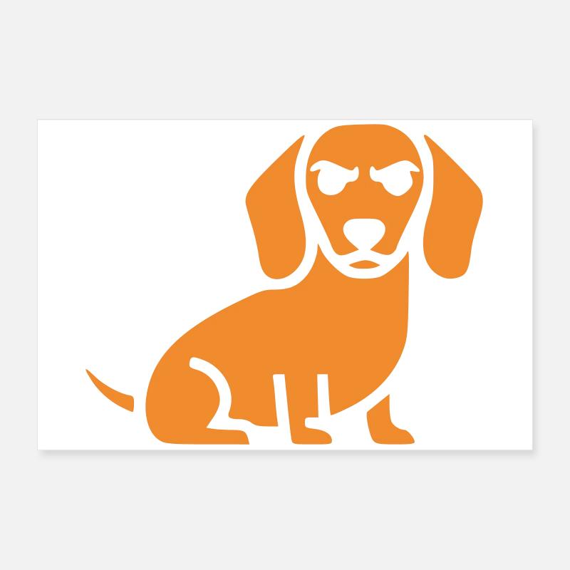 Conception de la Surface Dachshund Dog Poster 60 x 40 cm