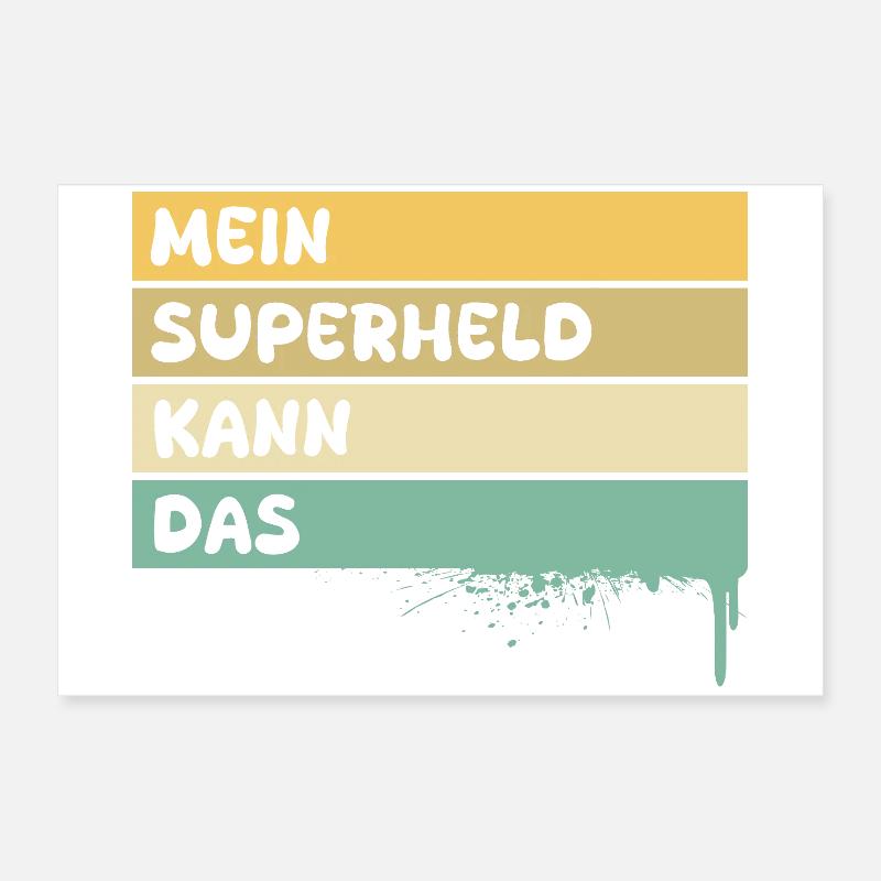 Superheld als Handwerker Poster 60x40 cm