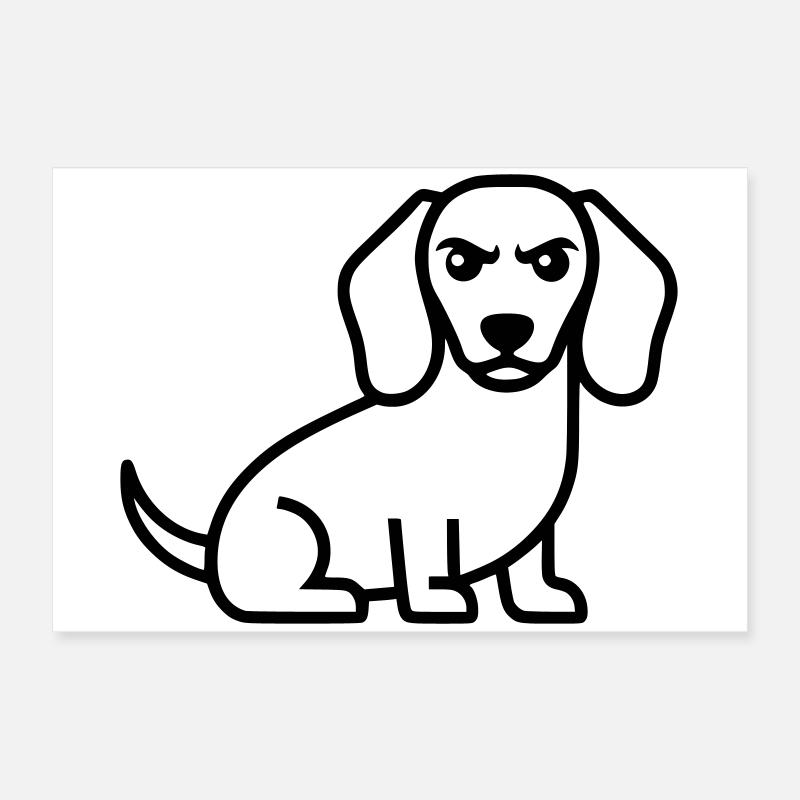 Mauvais Teckel Rond-plan Poster 60 x 40 cm