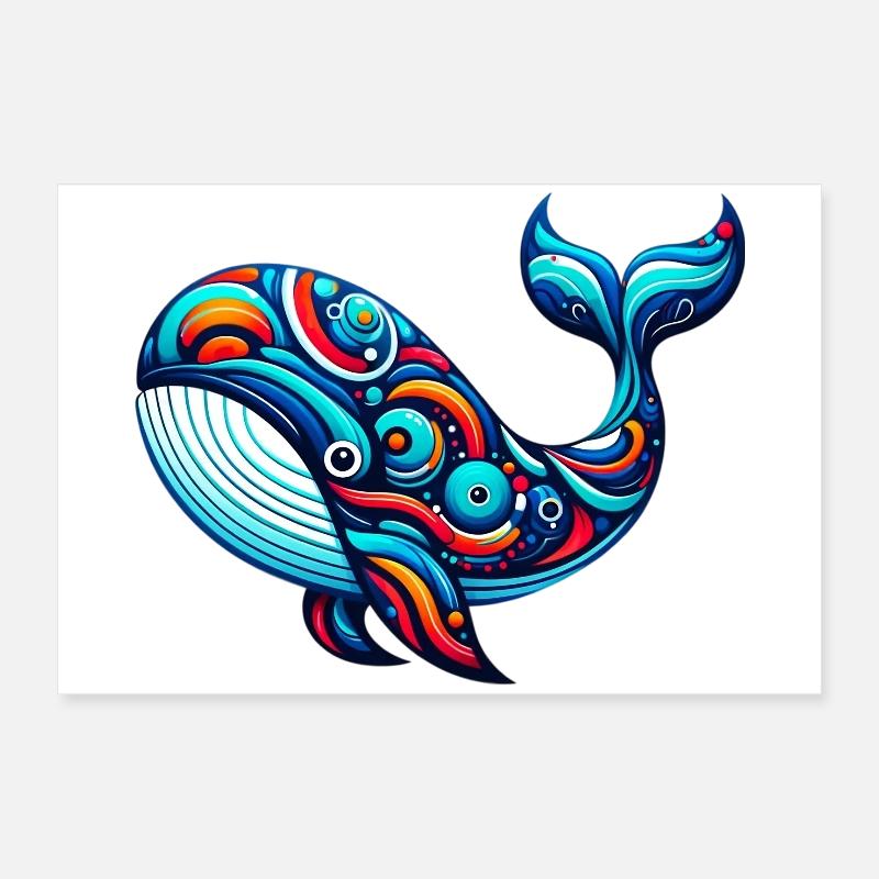 Whale Poster 24" x 16" (60x40 cm)