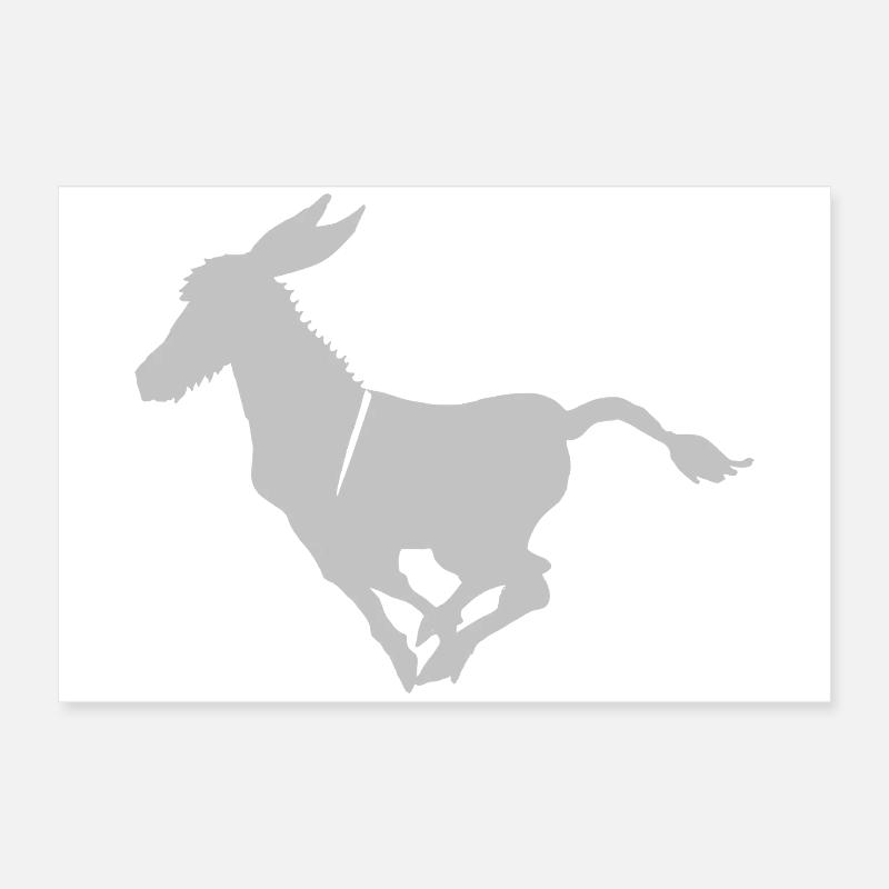 Cute donkey gift idea for donkey friends Poster 24" x 16" (60x40 cm)