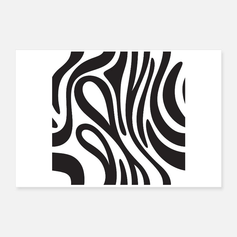 Zebra-Dekoration - Afrikanische Savanne-Effekt Poster 60x40 cm
