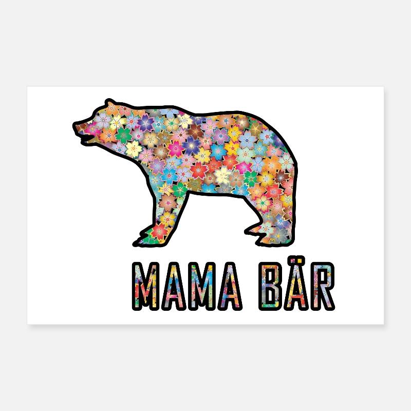 Mama Bär Poster 60x40 cm