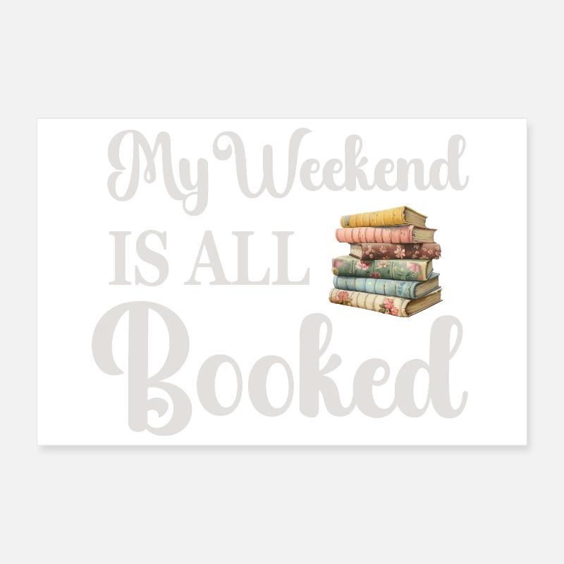 Reading Books Bookworm Poster 24" x 16" (60x40 cm)