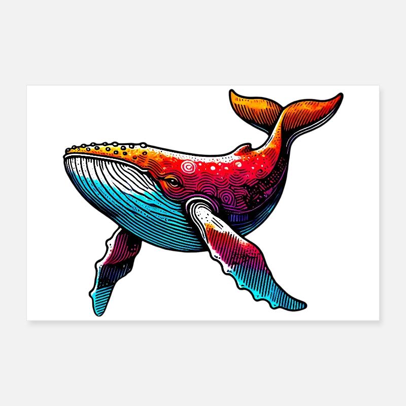 Baleine Poster 60 x 40 cm