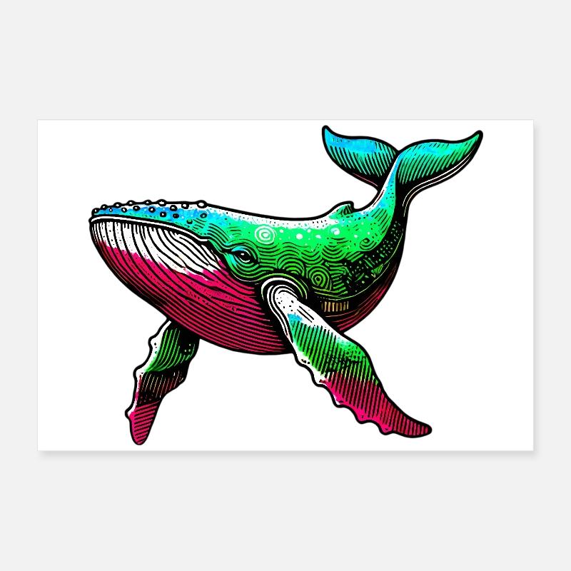Baleine Poster 60 x 40 cm