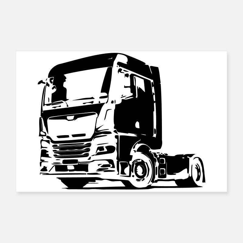 Camion allemand Poster 60 x 40 cm
