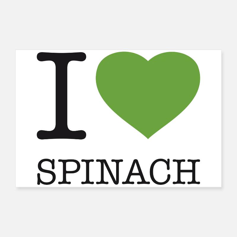 J’AIME LES ÉPINARDS Spinat Poster 60 x 40 cm