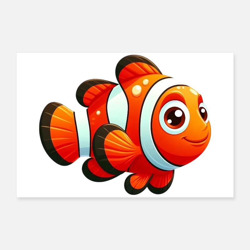 Poisson-clown Poster 60 x 40 cm