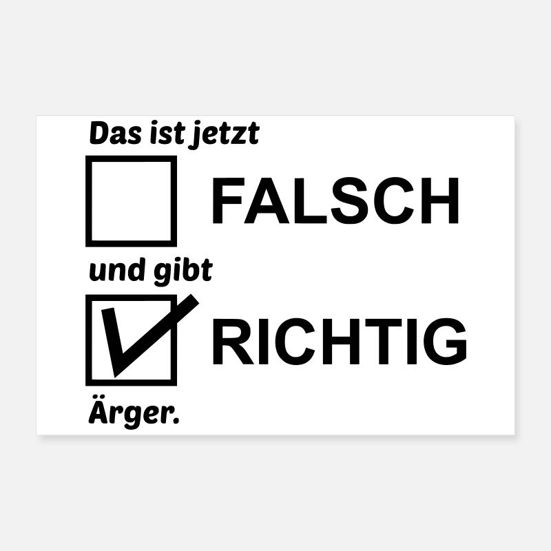 Richtig Aerger Poster 60x40 cm