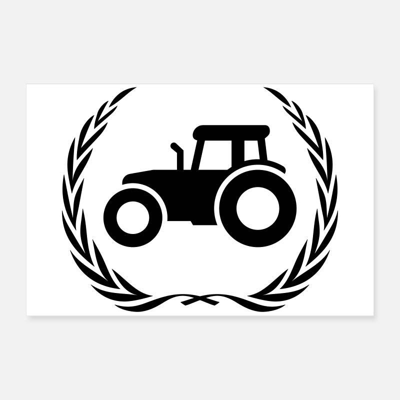 Traktor Symbol Farmer Poster 60x40 cm