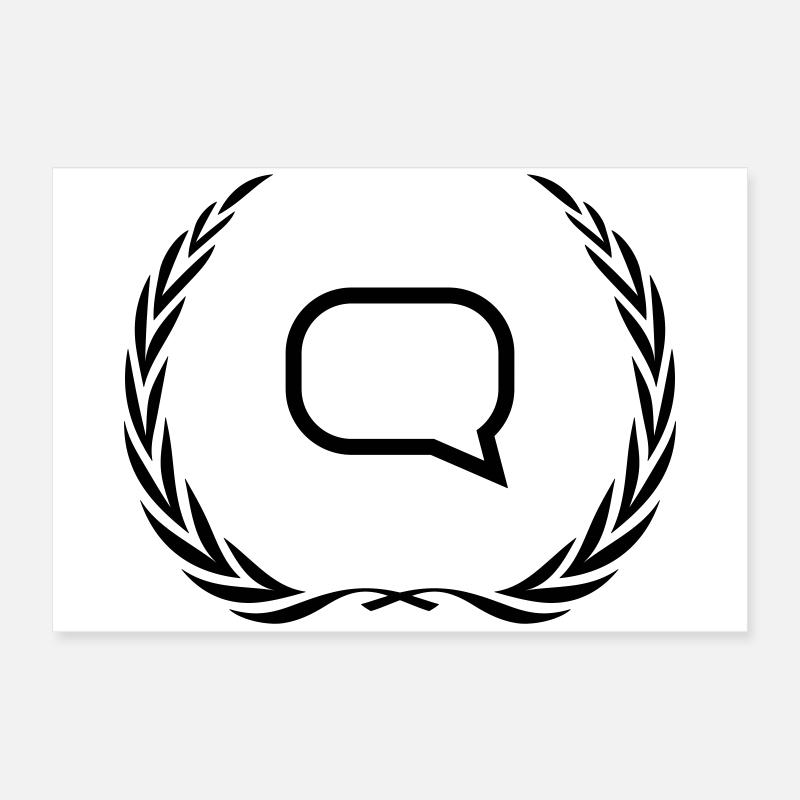 Sprechblase Kranz Poster 60x40 cm