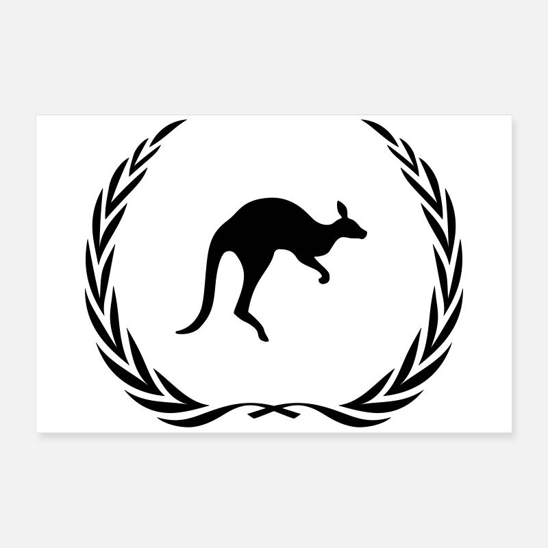 Känguru Tier Kranz Poster 60x40 cm