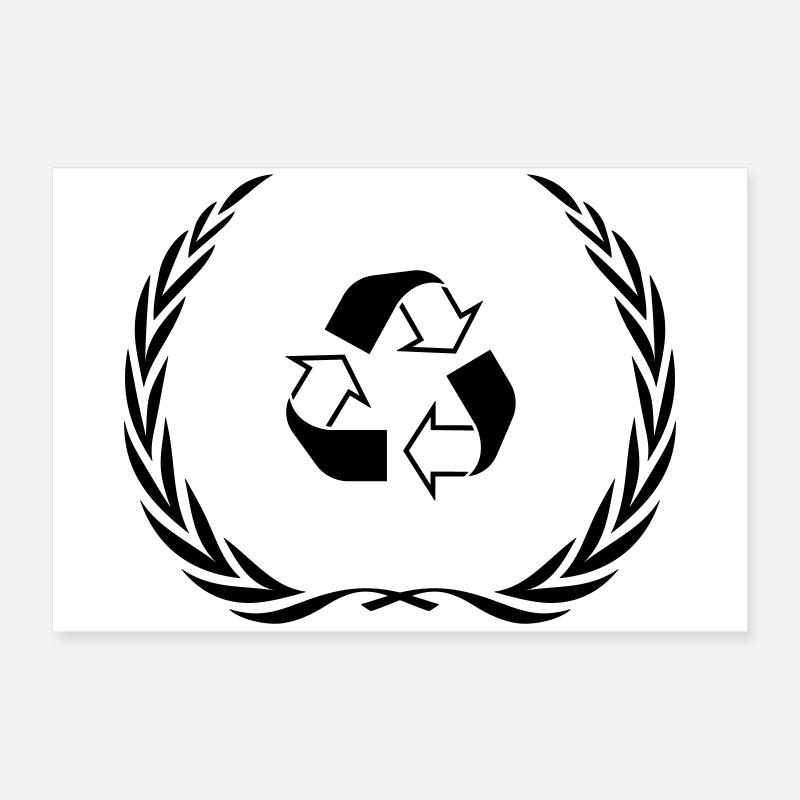 Recycling Symbol Kranz Poster 60x40 cm