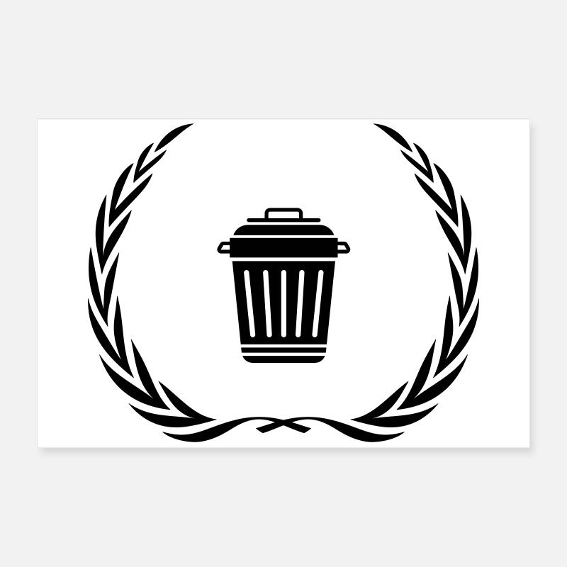 Garbage Can Symbol Wreath Poster 24" x 16" (60x40 cm)