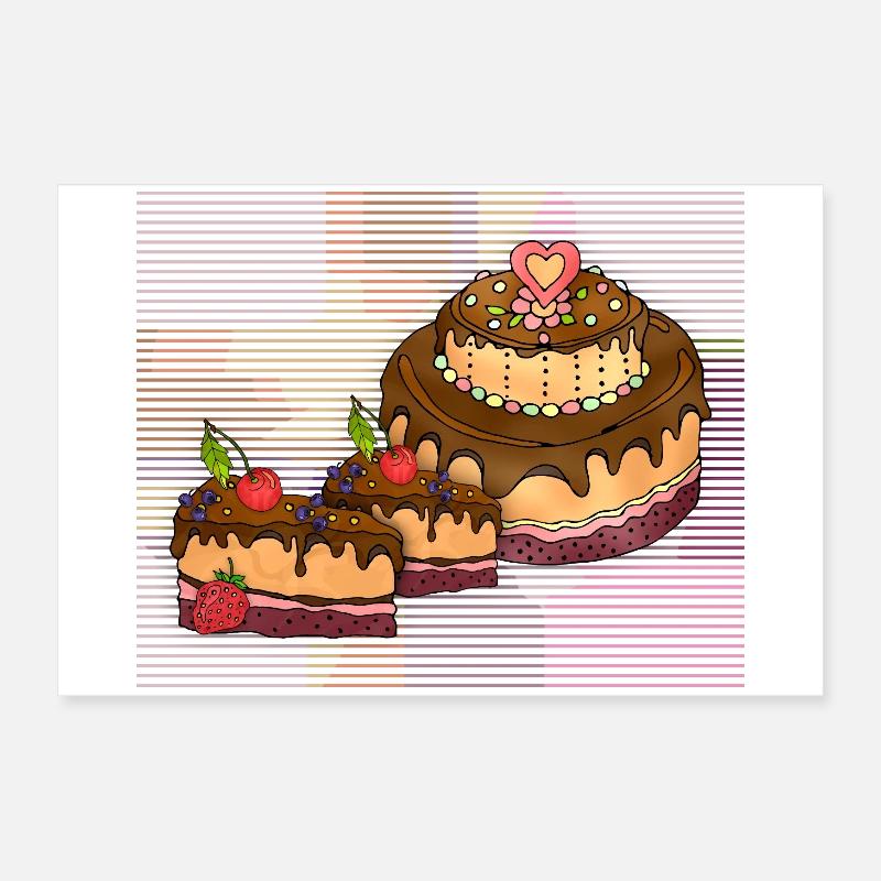 Gâteau Poster 60 x 40 cm