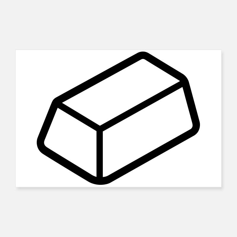 Lingot d'or Poster 60 x 40 cm