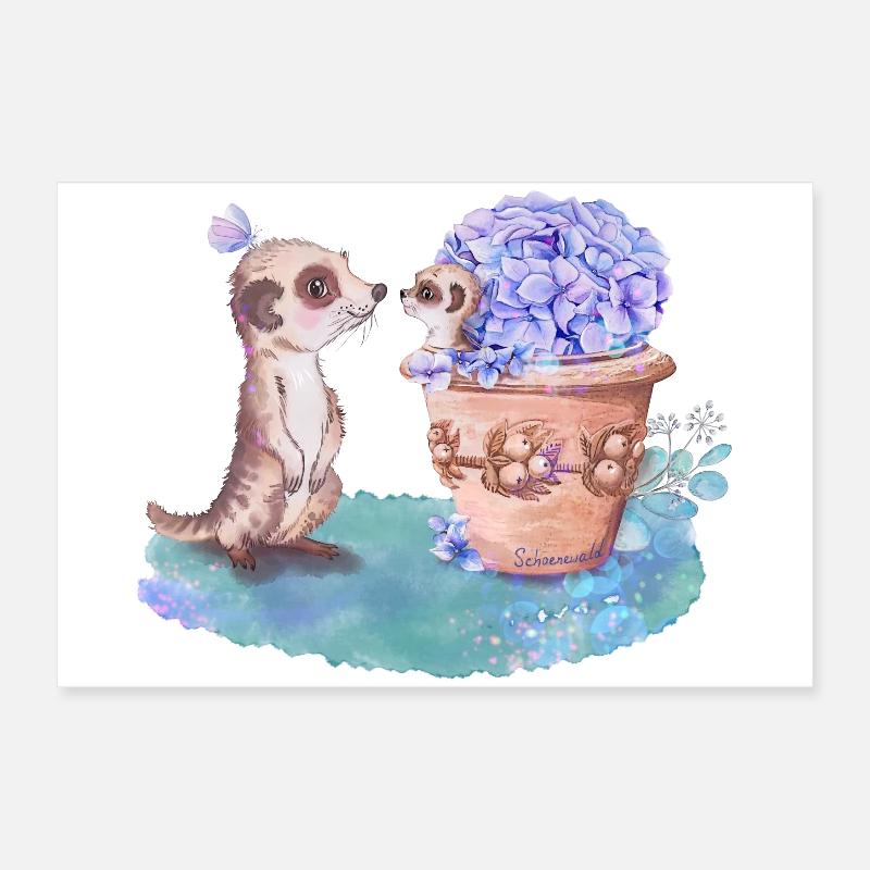 Erdmännchen Poster 60x40 cm