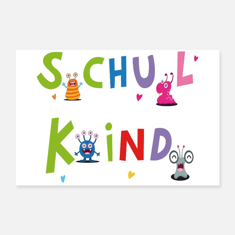 Schulkind Poster 60x40 cm