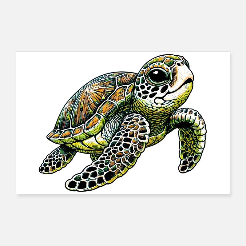 Turtle Poster 24" x 16" (60x40 cm)