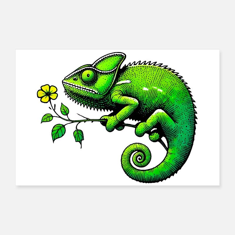 Caméléon Poster 60 x 40 cm