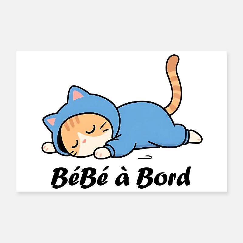 Bébé à bord Poster 60 x 40 cm