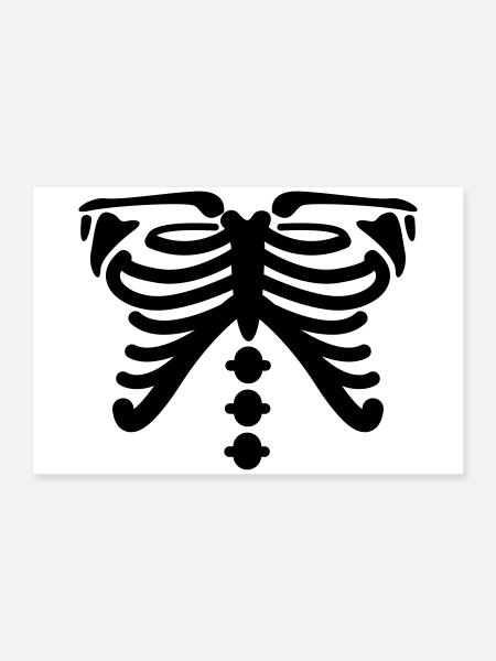 skeleton - Poster 24" x 16" (60x40 cm) - white - Front