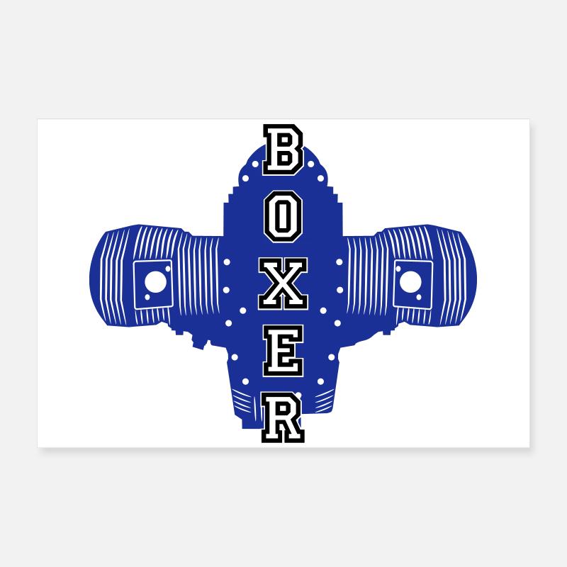 Boxer engine motorcycle motorcyclist biker engine Poster 24" x 16" (60x40 cm)