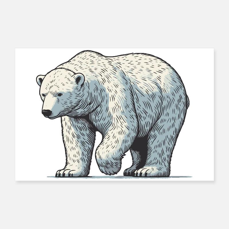 Polar bear Poster 24" x 16" (60x40 cm)