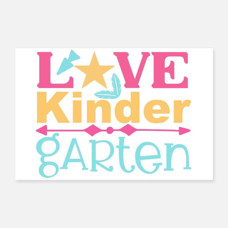 Jardin d’enfants de l’amour - Étoile et flèche Poster 60 x 40 cm