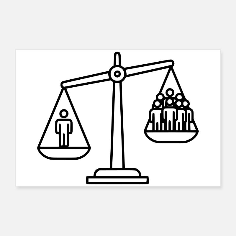 Concept de justice de la Balance Poster 60 x 40 cm