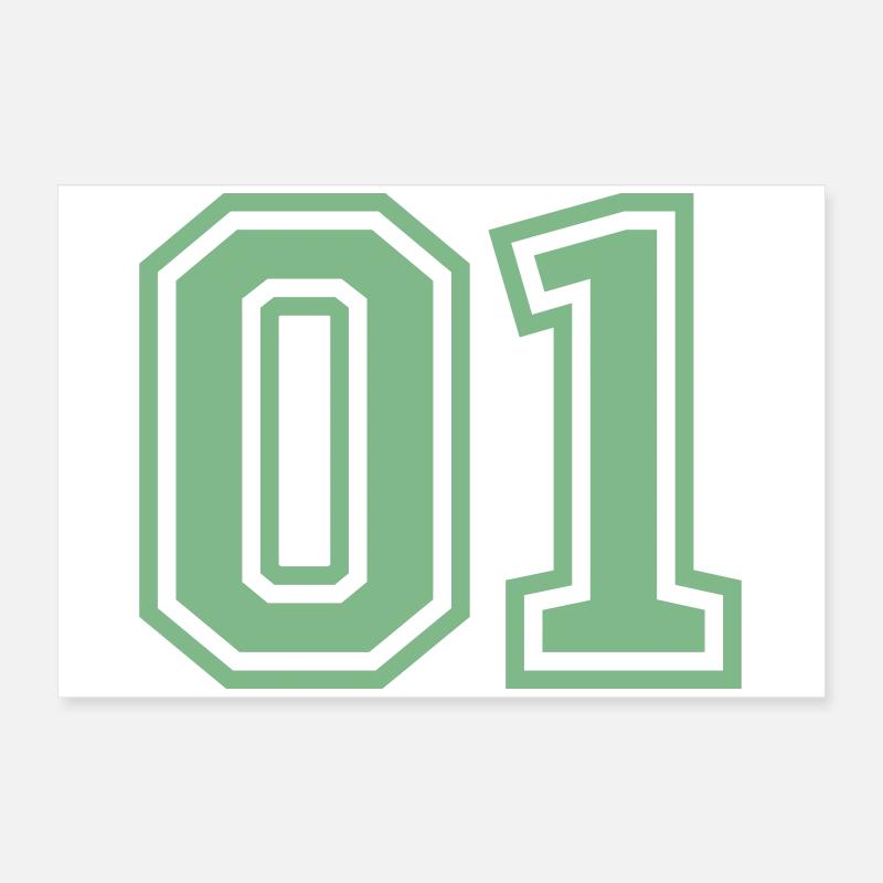 01_one_number Poster 24" x 16" (60x40 cm)