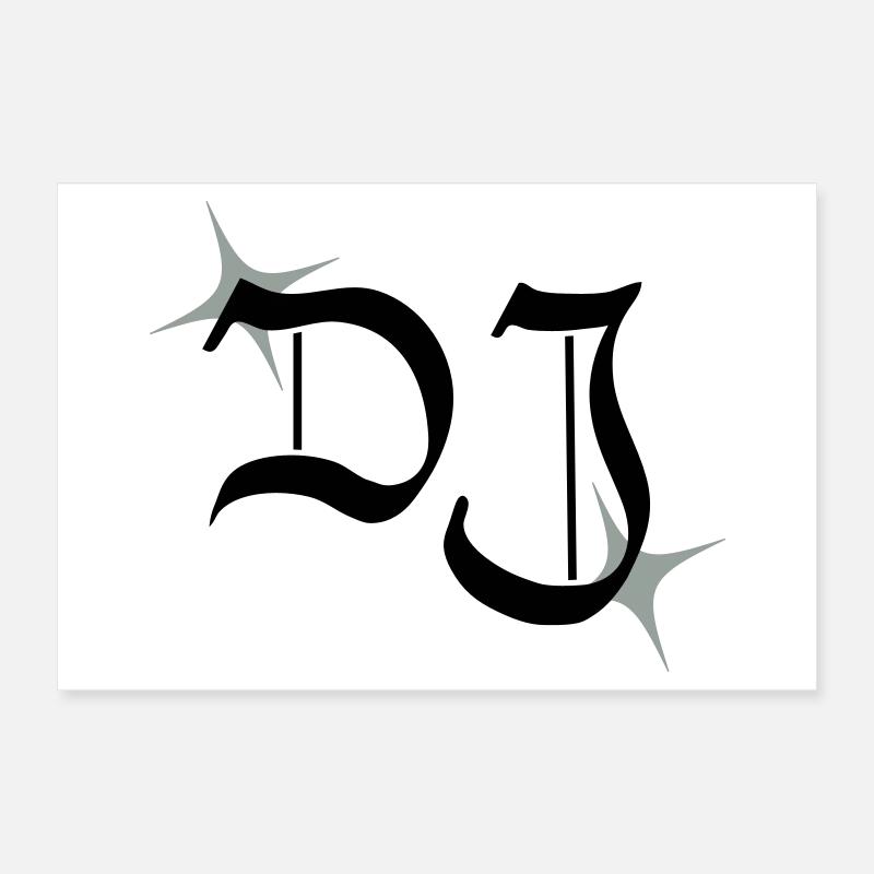 monogramme DJ Poster 60 x 40 cm