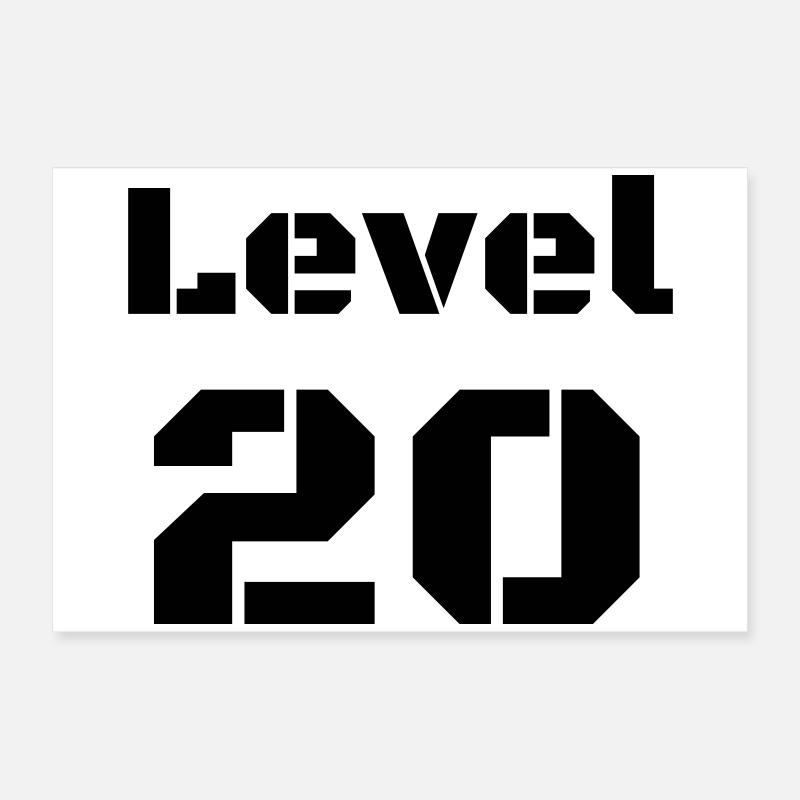 Level 20 Poster 60x40 cm