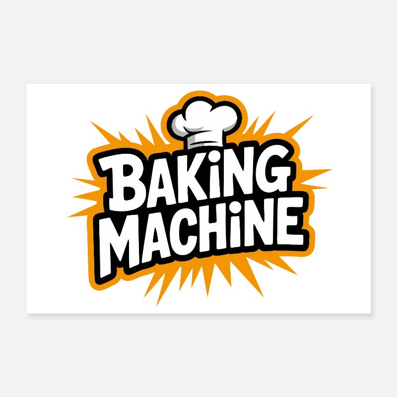 Plaisir à la machine à boulanger Poster 60 x 40 cm