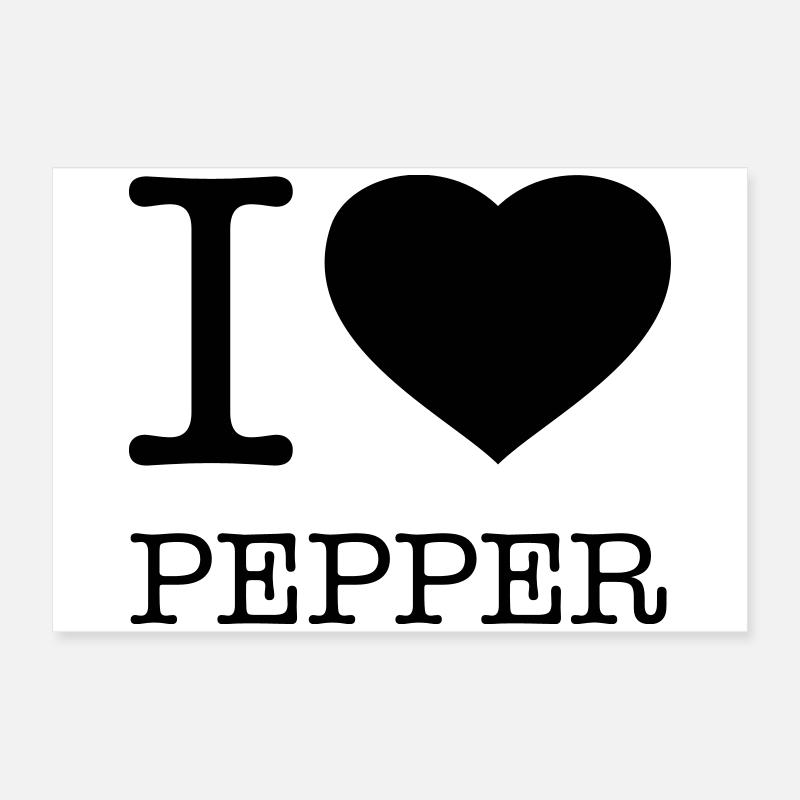I LOVE PEPPER Pfeffer Poster 60x40 cm