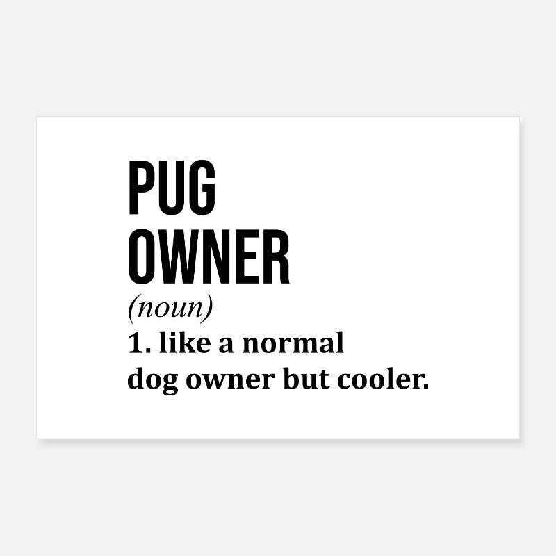 Mops Poster 60x40 cm