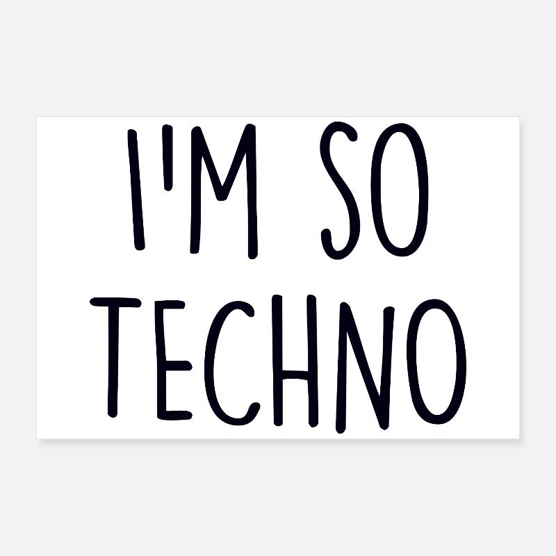 Amateur de techno Poster 60 x 40 cm