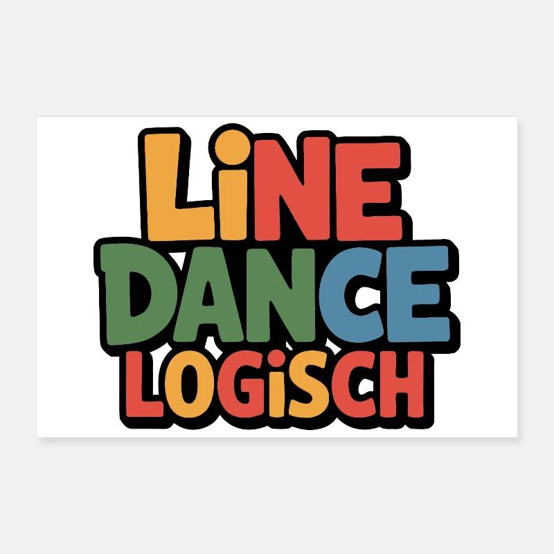 Line Dance Logisch Poster 60x40 cm