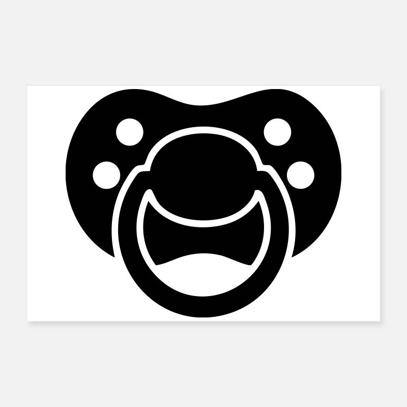 Schnuller Silhouette – Baby Design Poster 60x40 cm